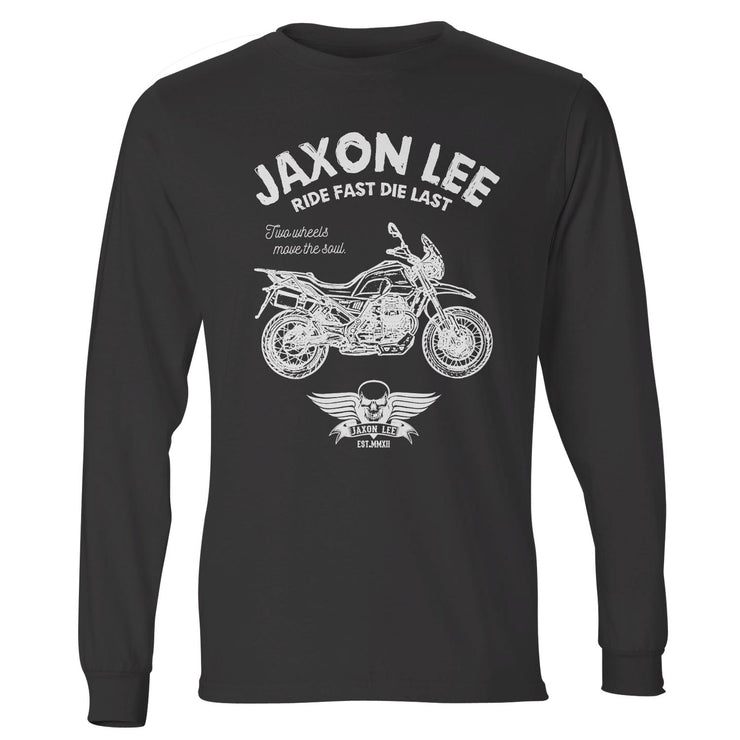 JL Ride Illustration For A Moto Guzzi V85 TT Motorbike Fan LS-Tshirt