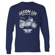 JL Ride Illustration For A Moto Guzzi V85 TT Motorbike Fan LS-Tshirt