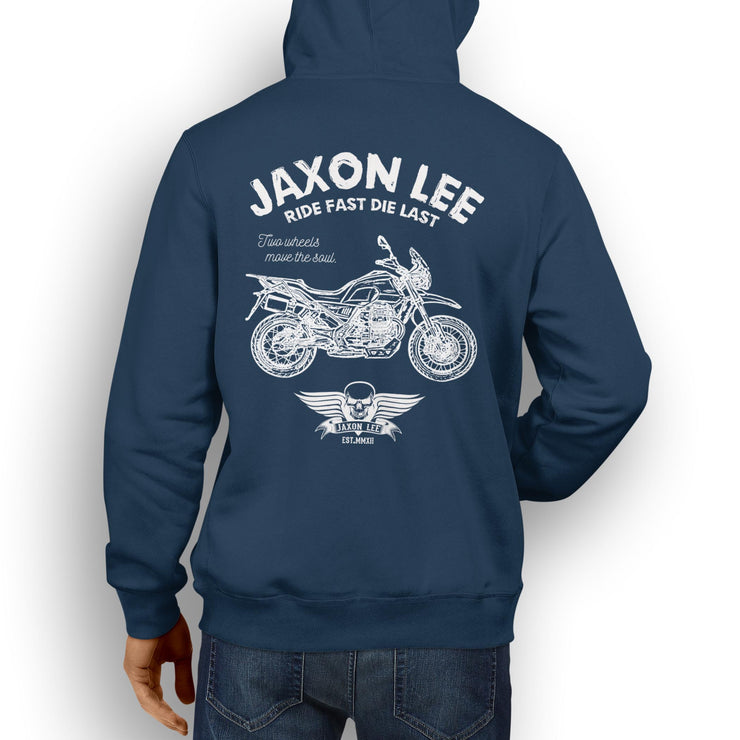 JL Ride Illustration For A Moto Guzzi V85 TT Motorbike Fan Hoodie