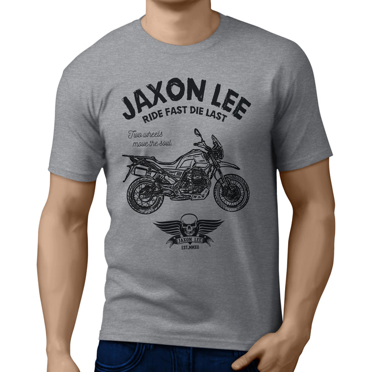 JL Ride Illustration For A Moto Guzzi V85 TT Motorbike Fan T-shirt