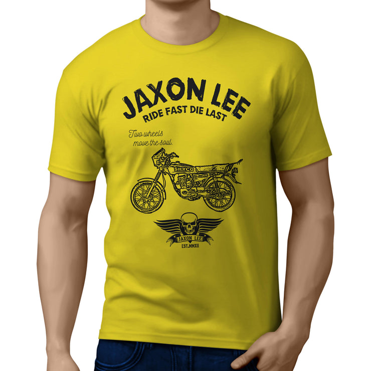 JL Ride Illustration For A Skygo Wizard 125 Motorbike Fan T-shirt