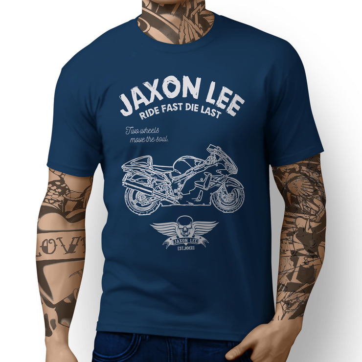 JL Ride Illustration For A Suzuki Hayabusa GSX 1300R Motorbike Fan T-shirt