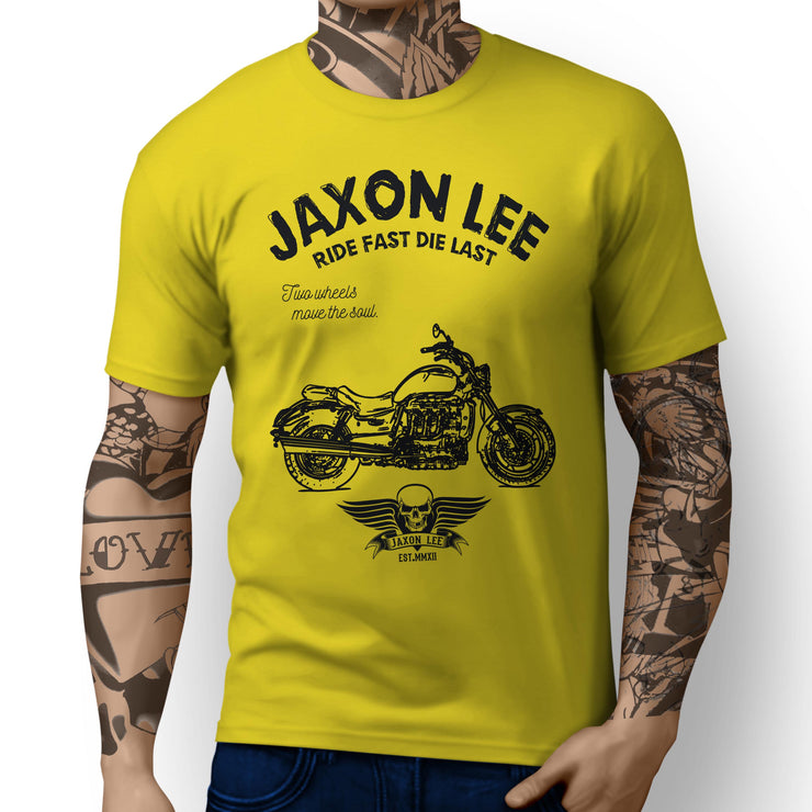 JL Ride Art Tee aimed at fans of Triumph Rocket III Roadster Motorbike