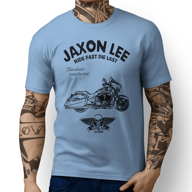 JL Ride Illustration For A Victory Cross Country Motorbike Fan T-shirt
