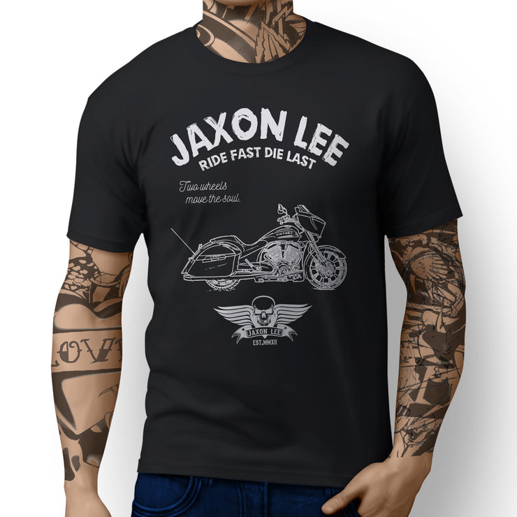 JL Ride Illustration For A Victory Magnum X1 Stealth Edition Motorbike Fan T-shi