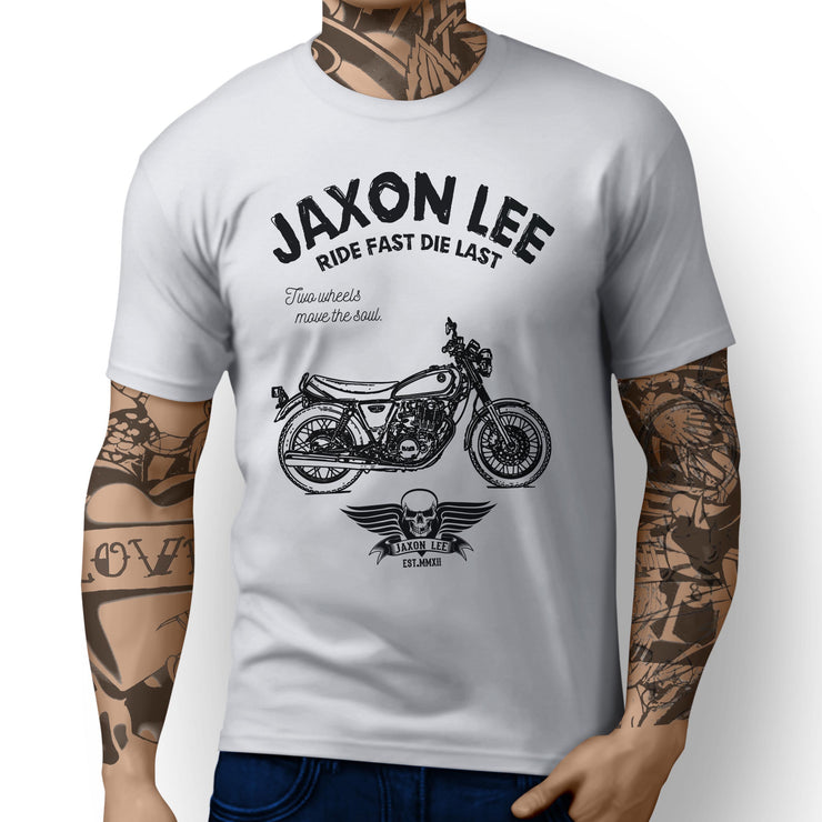 JL Ride Illustration For A Yamaha SR400 2017 Motorbike Fan T-shirt