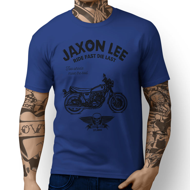 JL Ride Illustration For A Yamaha SR400 2017 Motorbike Fan T-shirt