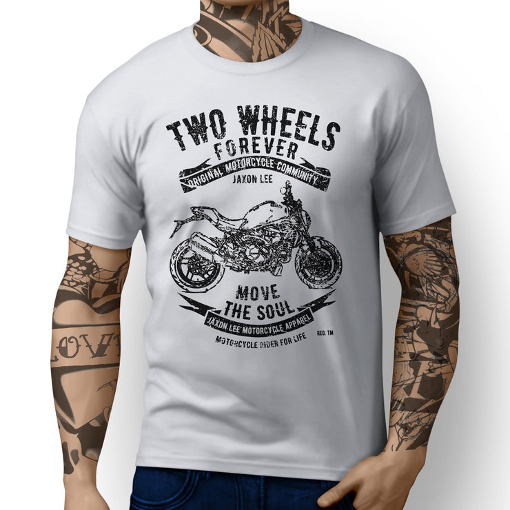JL Soul Illustration For A Ducati Monster 1200 Motorbike Fan T-shirt - Jaxon lee