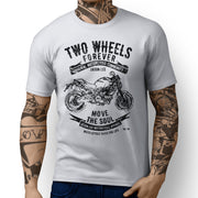 JL Soul Illustration For A Ducati Monster 696 Motorbike Fan T-shirt - Jaxon lee