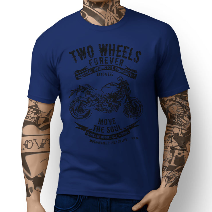 JL Soul Illustration For A Ducati Monster 696 Motorbike Fan T-shirt - Jaxon lee