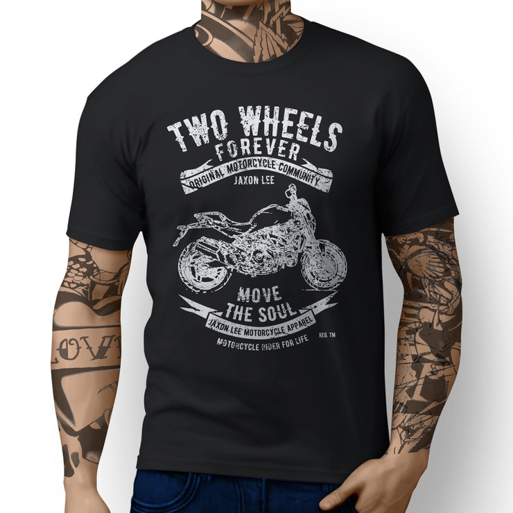 JL Soul Illustration For A Ducati Monster 821 STRIPE Motorbike Fan T-shirt - Jaxon lee