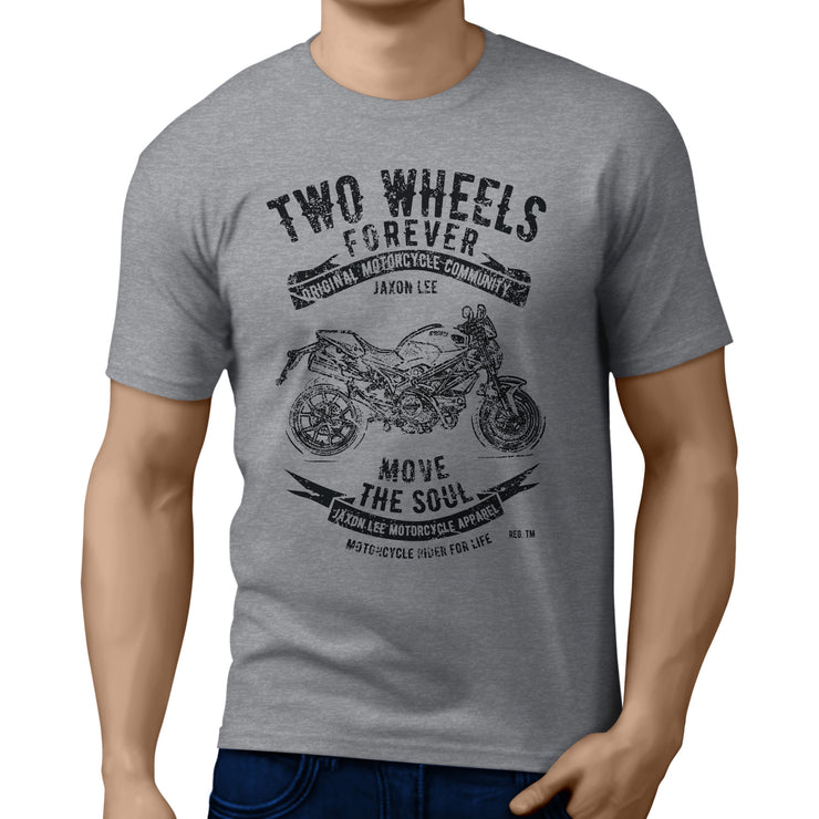 JL Soul Illustration For A Ducati Monster S2R 2015 Motorbike Fan T-shirt