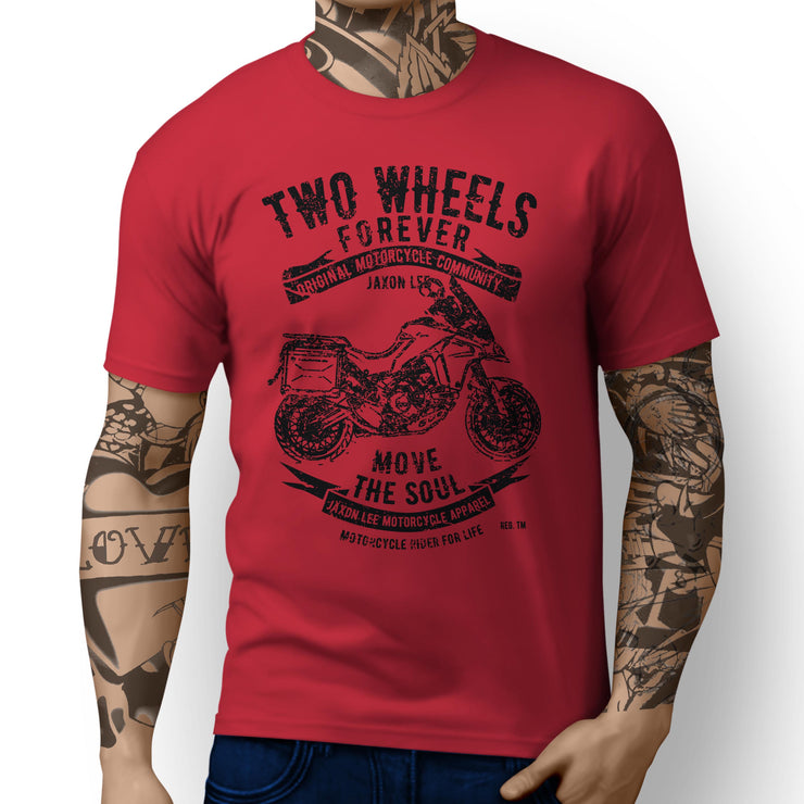 JL Soul Illustration For A Ducati Multistrada 1200 Enduro Motorbike Fan T-shirt - Jaxon lee