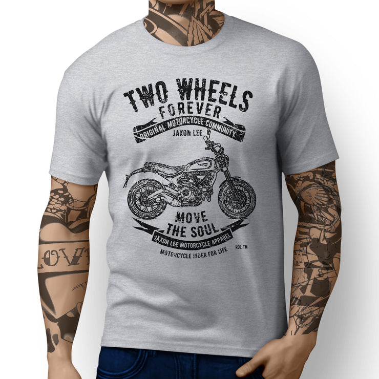JL Soul Illustration For A Ducati Scrambler Classic Motorbike Fan T-shirt - Jaxon lee