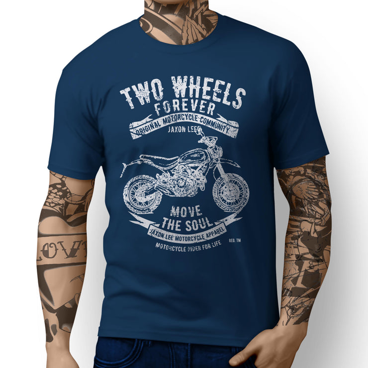 JL Soul Illustration For A Ducati Scrambler Desert Sled Motorbike Fan T-shirt - Jaxon lee