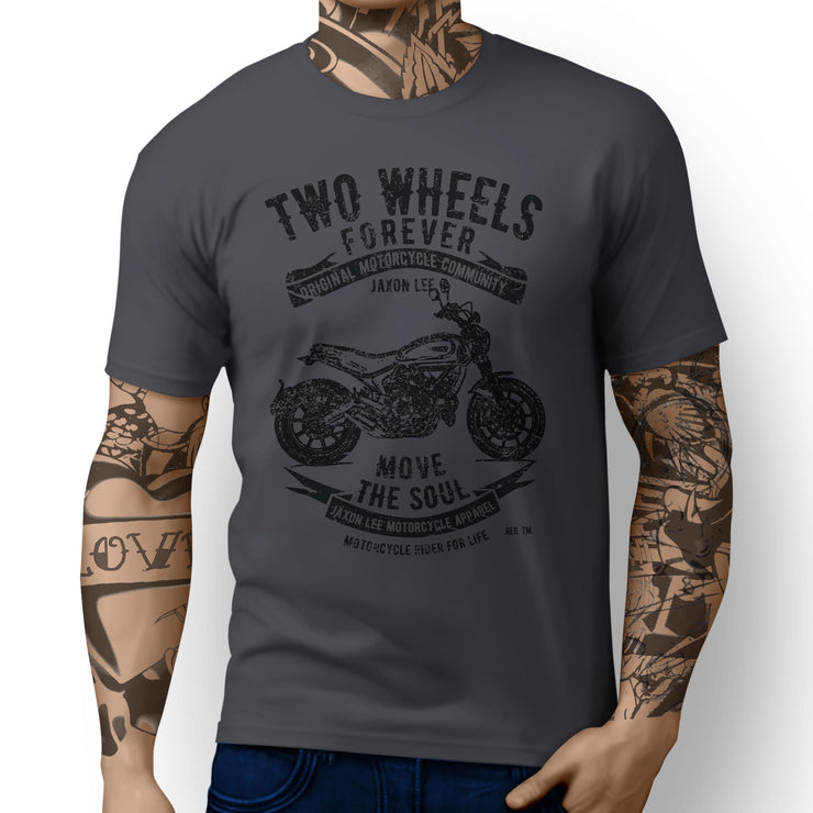 JL Soul Illustration For A Ducati Scrambler Icon Motorbike Fan T-shirt - Jaxon lee