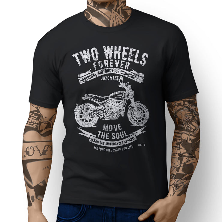 JL Soul Illustration For A Ducati Scrambler Icon Motorbike Fan T-shirt - Jaxon lee