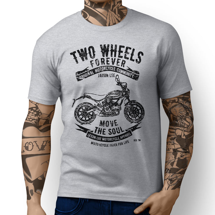 JL Soul Illustration For A Ducati Scrambler Sixty2 Motorbike Fan T-shirt - Jaxon lee