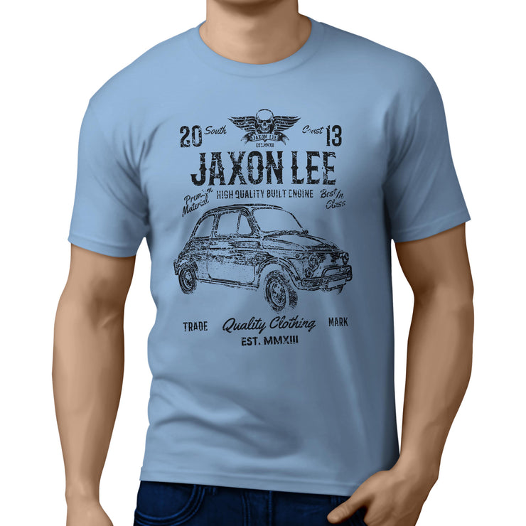 JL Soul Illustration For A Fiat 500 Lusso 1969 Motorcar Fan T-shirt
