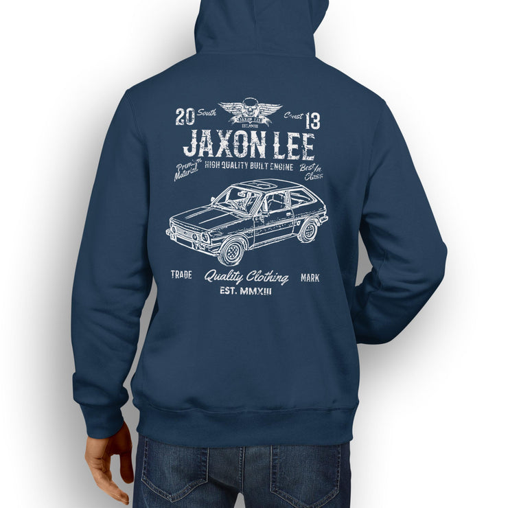 JL Soul Illustration For A Ford Fiesta Mk1 XR2 Motorcar Fan Hoodie