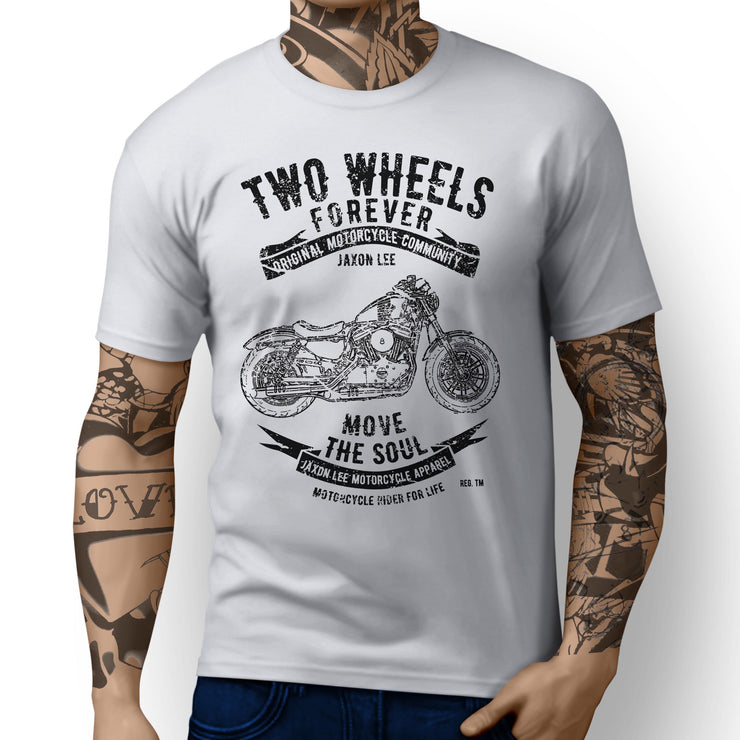 JL Soul Art Tee aimed at fans of Harley Davidson Forty Eight Motorbike - Jaxon lee