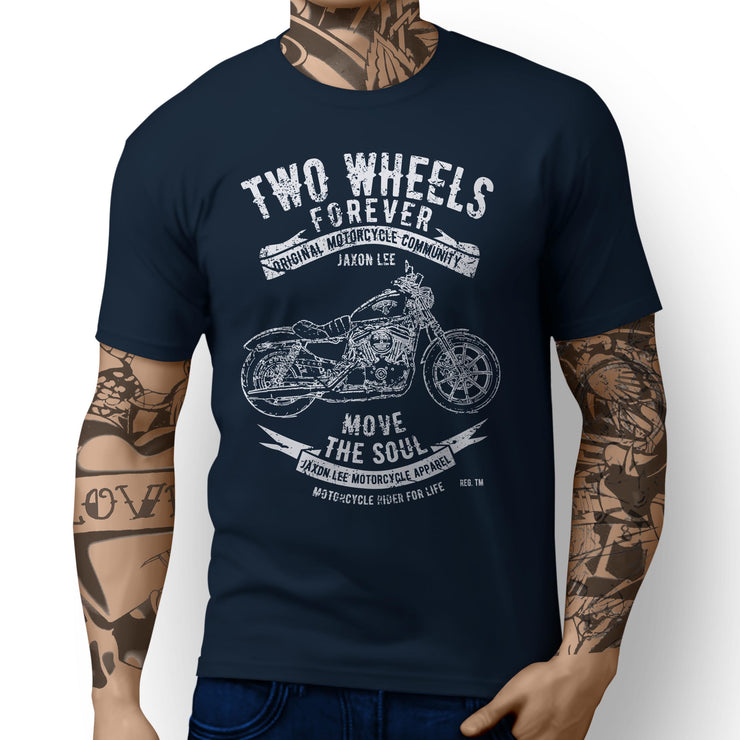 JL Soul Art Tee aimed at fans of Harley Davidson Iron 883 Motorbike - Jaxon lee