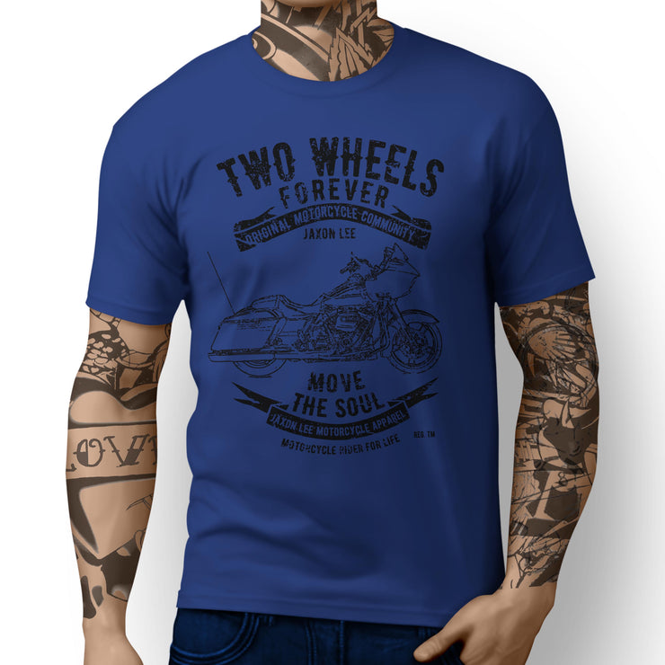 JL* Soul Art Tee aimed at fans of Harley Davidson Road Glide Motorbike - Jaxon lee