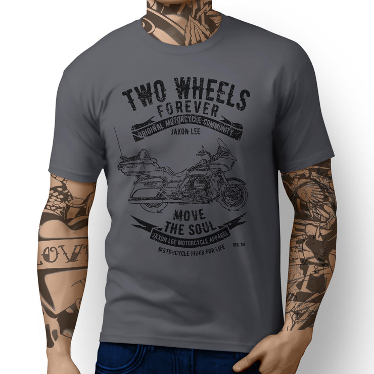 JL Soul Art Tee aimed at fans of Harley Davidson Road Glide Ultra Motorbike - Jaxon lee