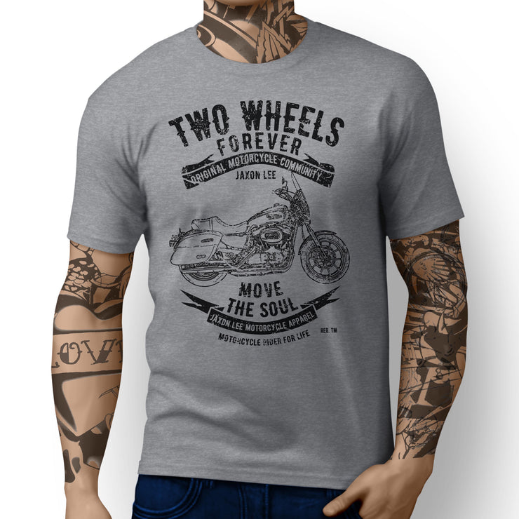 JL Soul Art Tee aimed at fans of Harley Davidson SuperLow 1200T Motorbike - Jaxon lee