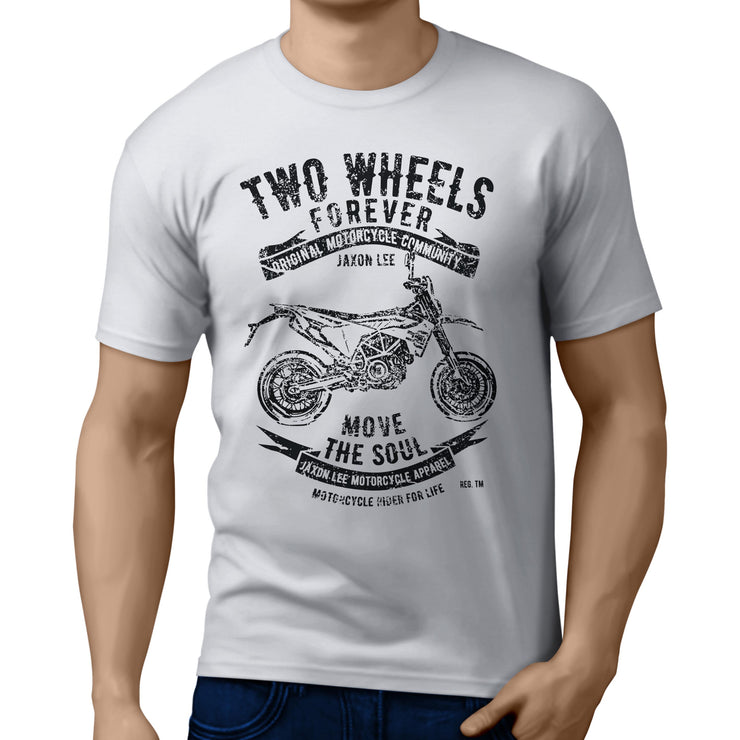 JL Soul Illustration For A Husqvarna 701 Supermoto Motorbike Fan T-shirt