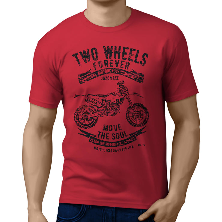 JL Soul Illustration For A Husqvarna FE 450 Motorbike Fan T-shirt