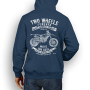 JL Soul Illustration For A Husqvarna FE 450 Motorbike Fan Hoodie