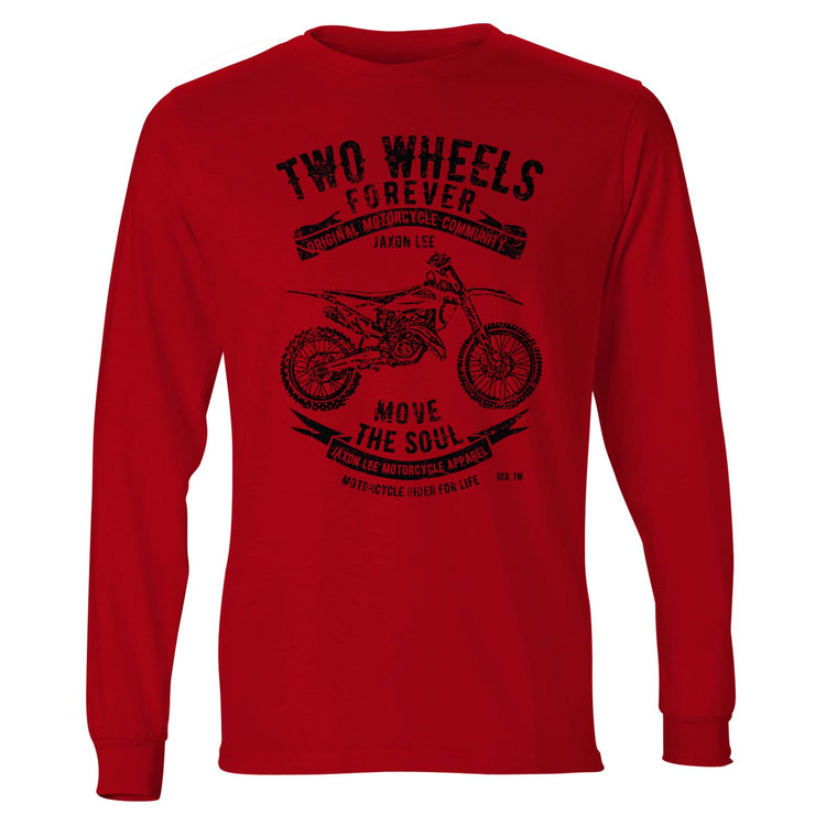 JL Soul Illustration For A Husqvarna TC 125 Motorbike Fan LS-Tshirt
