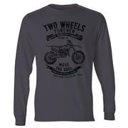 JL Soul Illustration For A Husqvarna TC 125 Motorbike Fan LS-Tshirt