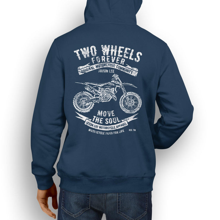 JL Soul Illustration For A Husqvarna TC 125 Motorbike Fan Hoodie