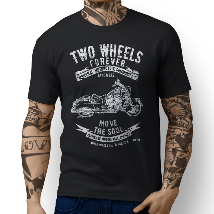 JL Soul Illustration For A Indian Chief Dark Horse Motorbike Fan T-shirt - Jaxon lee