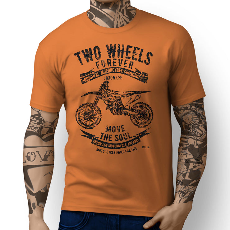 JL Soul illustration for a KTM 350 SX F Motorbike fan T-shirt