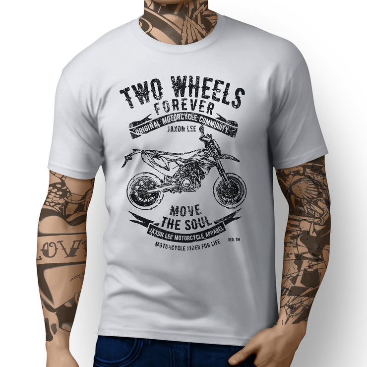 JL Soul illustration for a KTM 690 SMC R Motorbike fan T-shirt