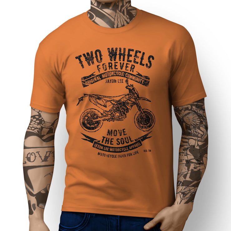 JL Soul illustration for a KTM 690 SMC R Motorbike fan T-shirt