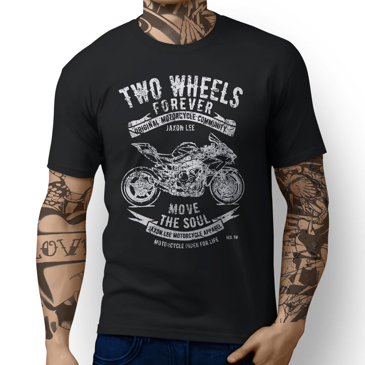 JL Soul Illustration For A Kawasaki Ninja H2R Motorbike Fan T-shirt