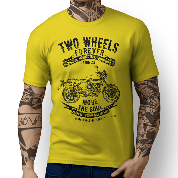 JL Soul Illustration For A Moto Guzzi V7II Stornello Motorbike Fan T-shirt