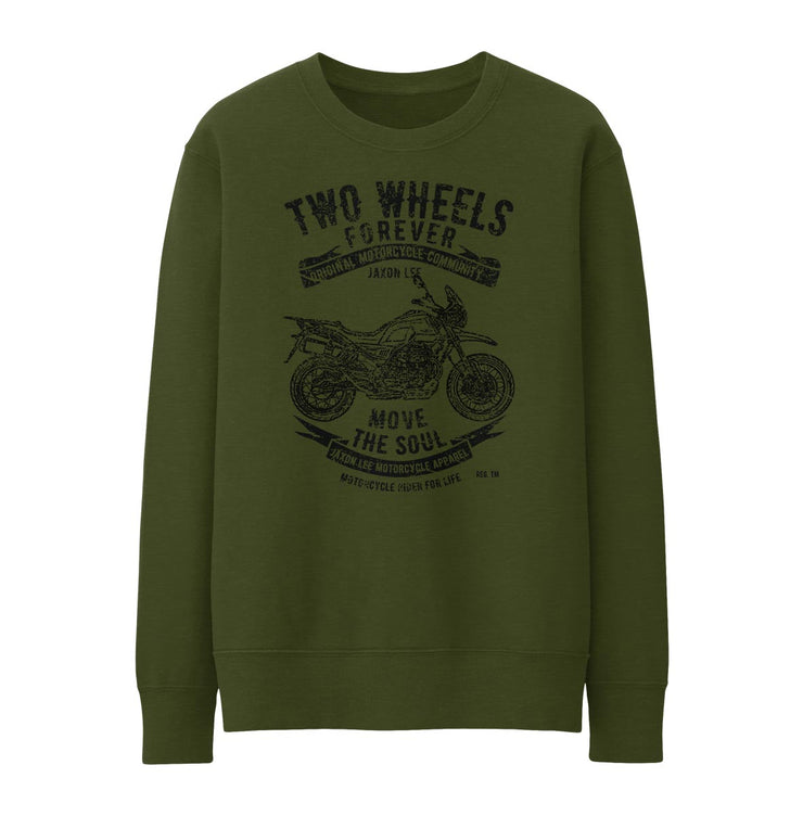 JL Soul Illustration For A Moto Guzzi V85 TT Motorbike Fan Jumper