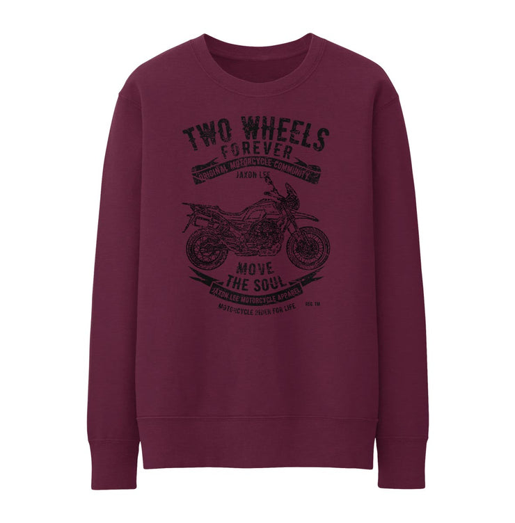 JL Soul Illustration For A Moto Guzzi V85 TT Motorbike Fan Jumper