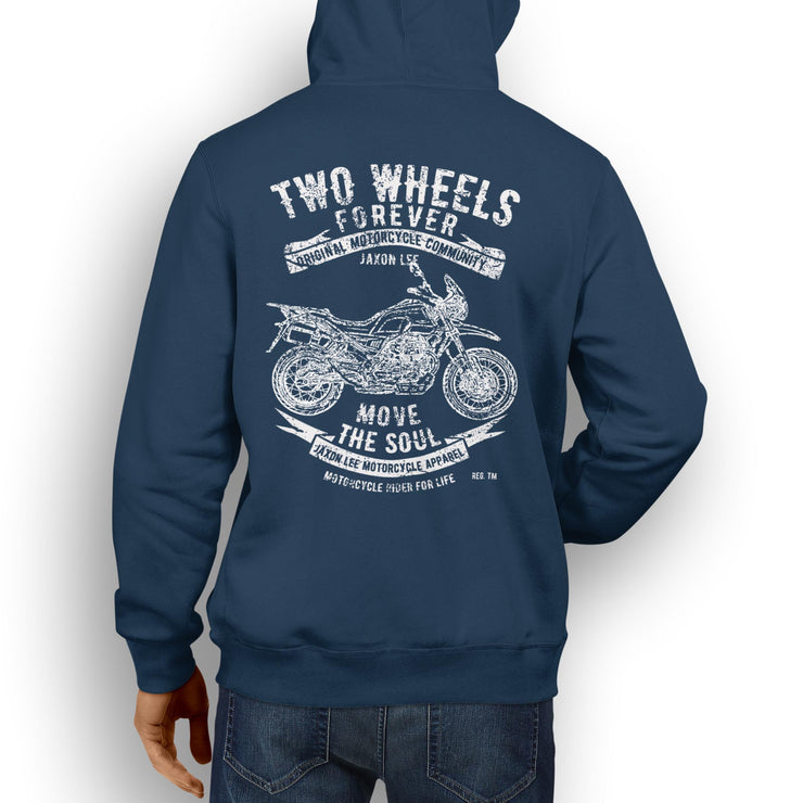 JL Soul Illustration For A Moto Guzzi V85 TT Motorbike Fan Hoodie