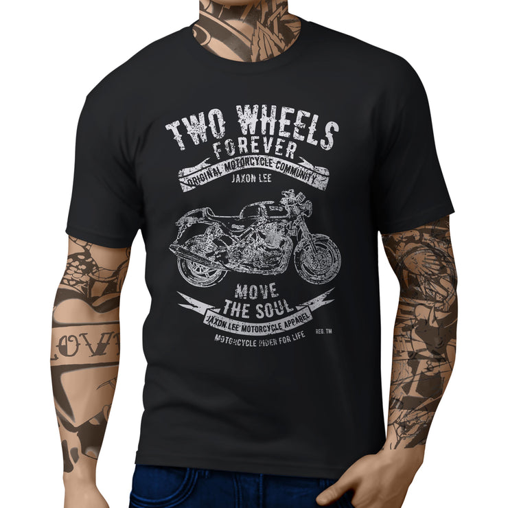JL Soul Illustration For A Norton Commando 961 Sport Motorbike Fan T-shirt