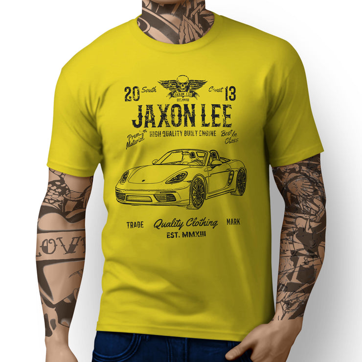 JL Soul Illustration for a Porsche 718 Boxster fan T-shirt