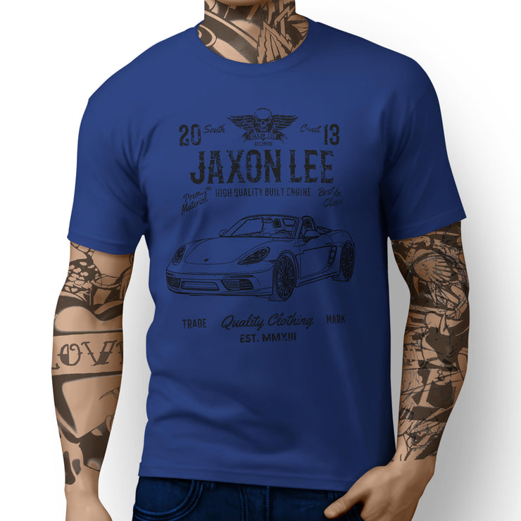 JL Soul Illustration for a Porsche 718 Boxster fan T-shirt