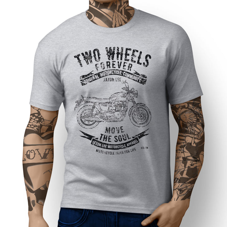 JL Soul Art Tee aimed at fans of Triumph Bonneville T120 Black Motorbike - Jaxon lee