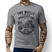 JL Soul Art Tee aimed at fans of Triumph Tiger Explorer Spoked Wheels Motorbike - Jaxon lee