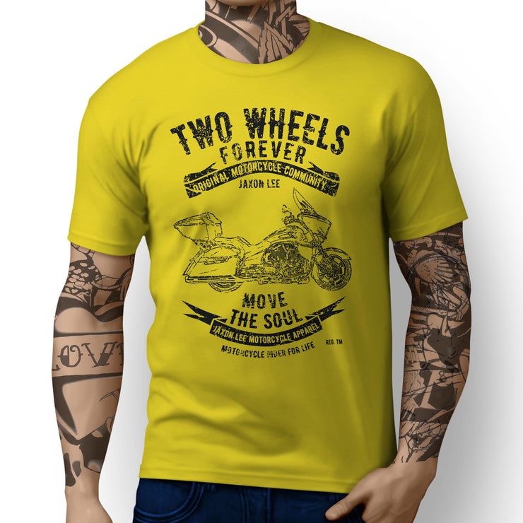 JL Soul Illustration For A Victory Cross Country Tour Motorbike Fan T-shirt